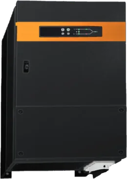 DCC-4-W wall mount static transfer switch under the busway, above the TPU/GPU racks